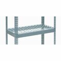 Global Industrial Additional Shelf, Double Rivet, Wire Deck, 72inW x 24inD, Gray 502492